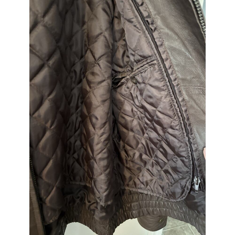 Vintage Towncraft Dark Brown Bomber Jacket - Picture 3 of 5